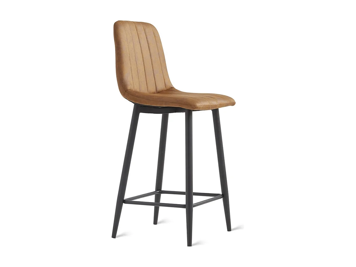 2x Barkruk Jax - Microleder Cognac (Set van 2)