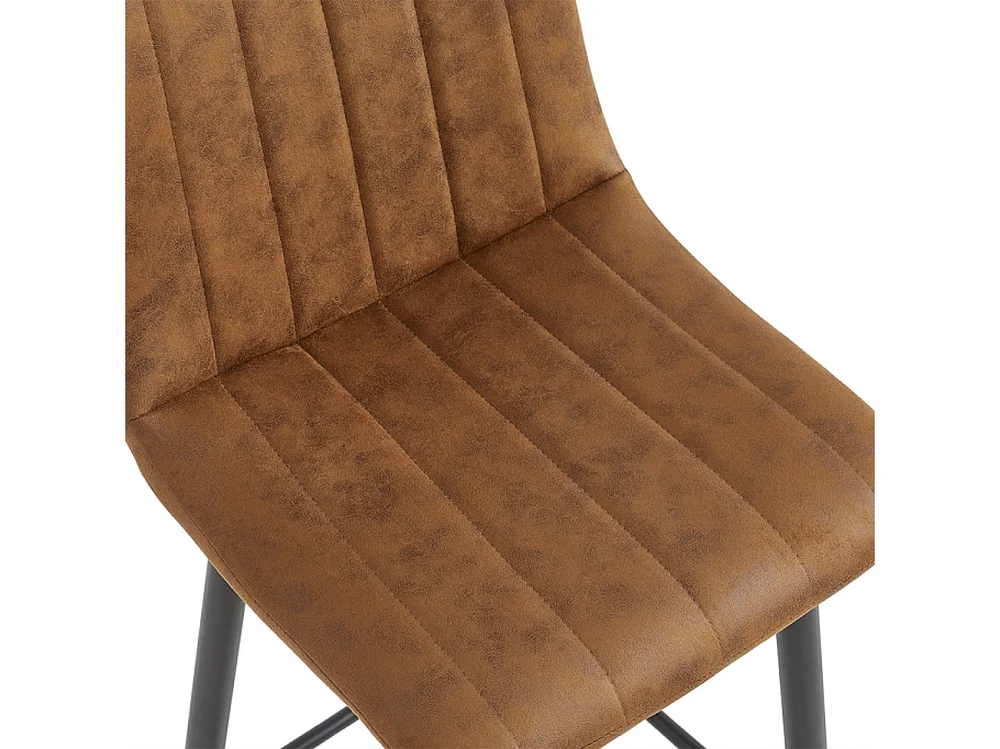 2x Barkruk Jax - Microleder Cognac (Set van 2)