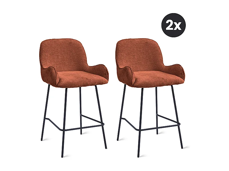 2x Barkruk Lily - Roest (Set van 2)