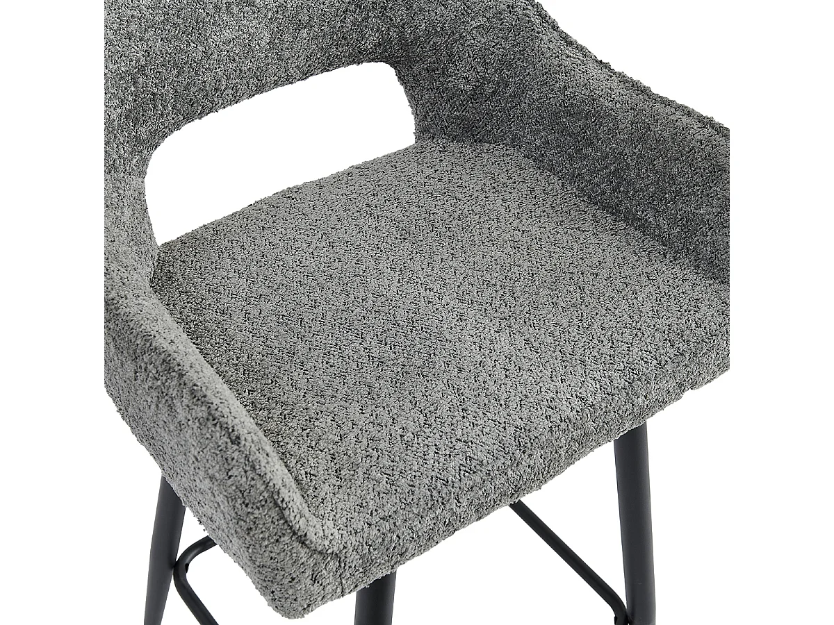 2x Barkruk Ray - Stof Antraciet (Set van 2)