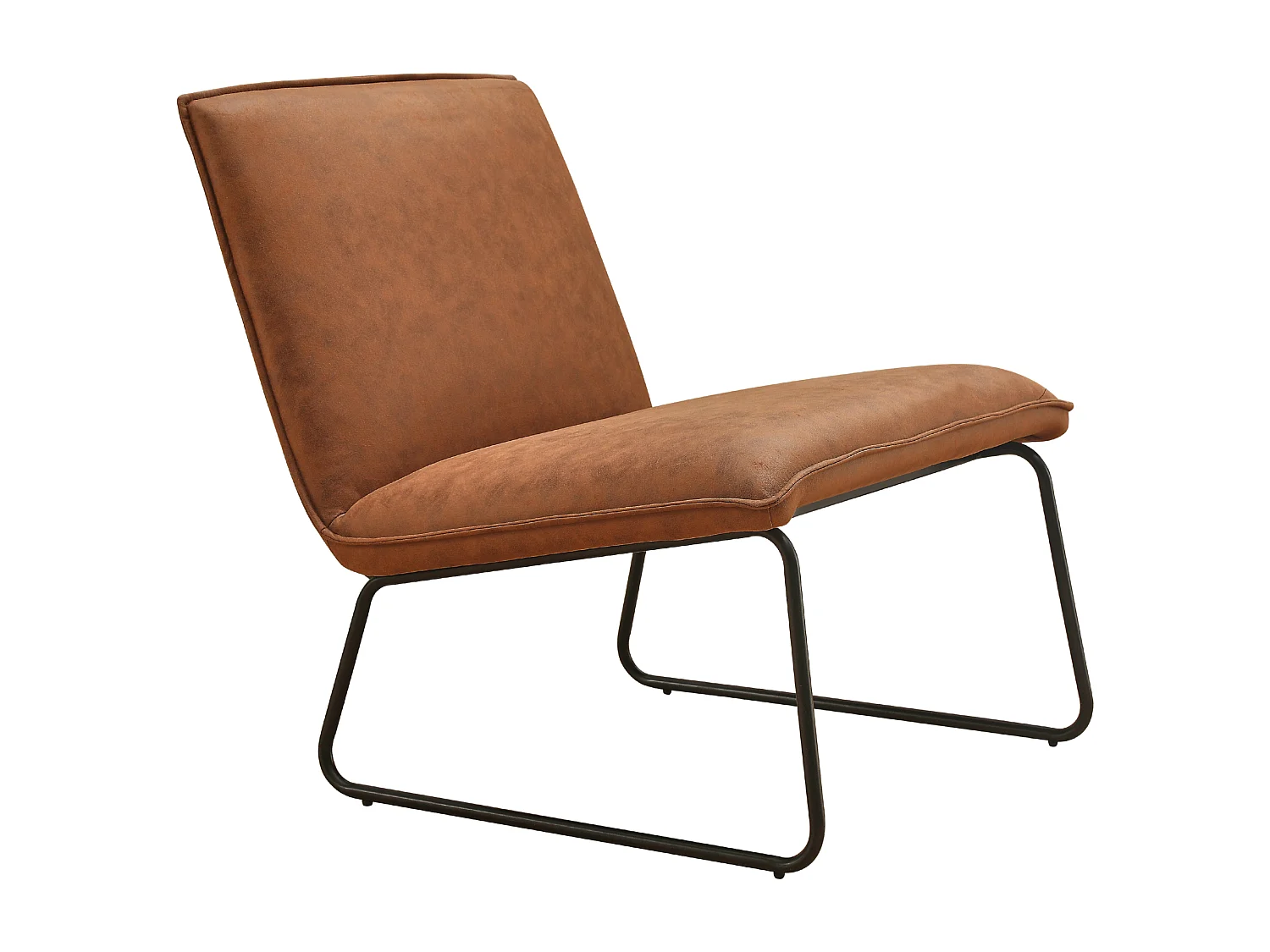 Fauteuil James - Microleder Cognac