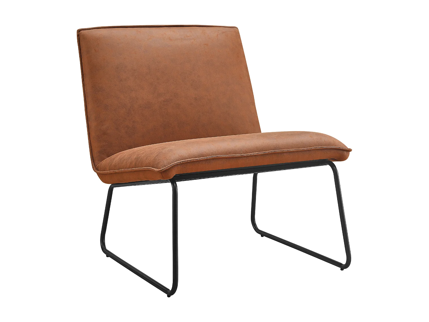 Fauteuil James - Microleder Cognac