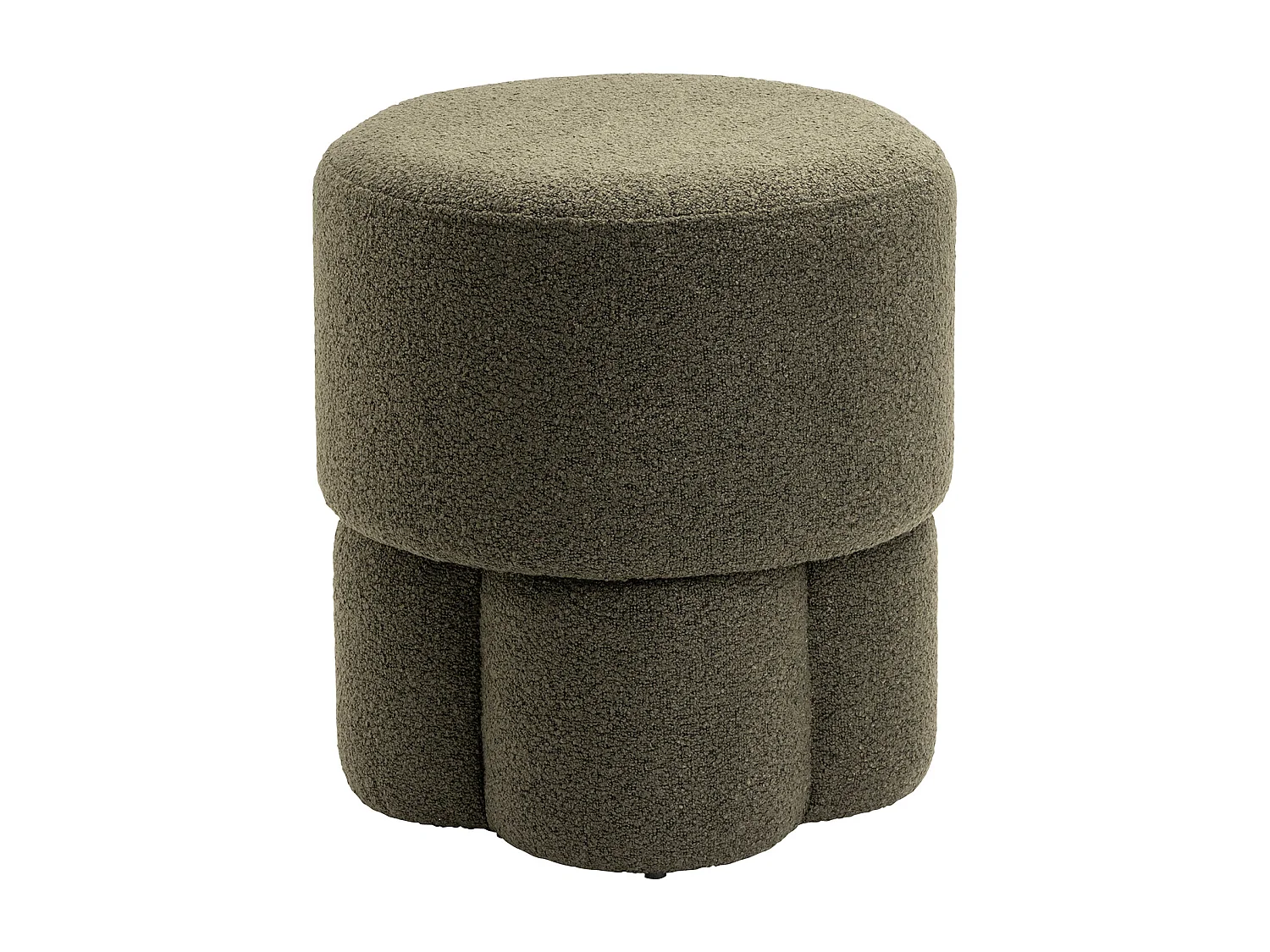 Poef Geneva - Bouclé Groen