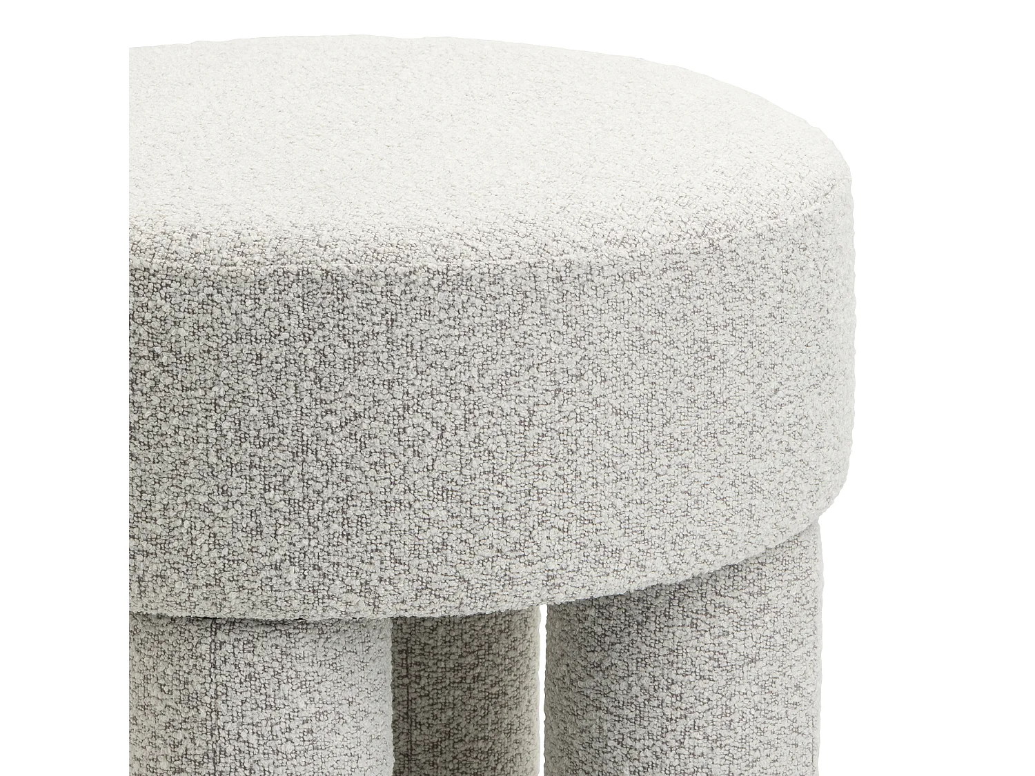 Poef Demi - Bouclé Naturel