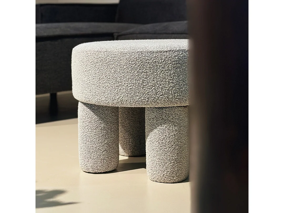 Poef Demi - Bouclé Naturel