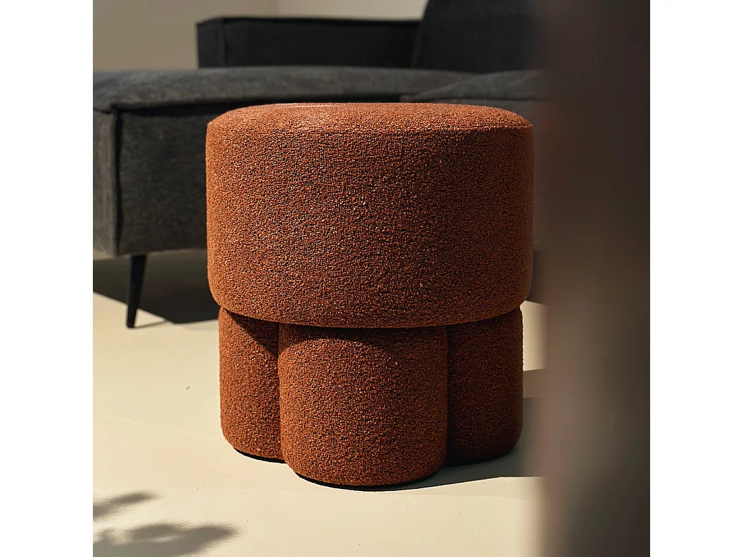 Poef Geneva - Bouclé Roest