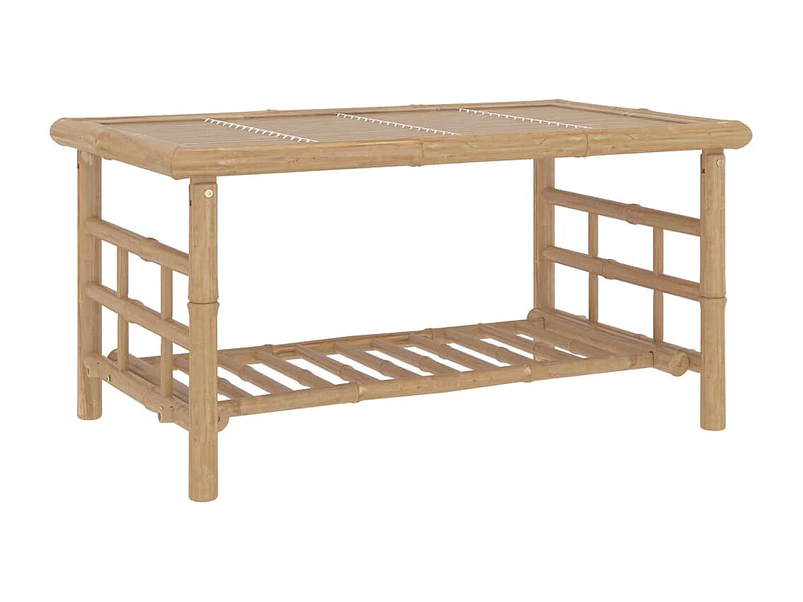 Salon de jardin 2 pcs avec coussins gris foncé bambou