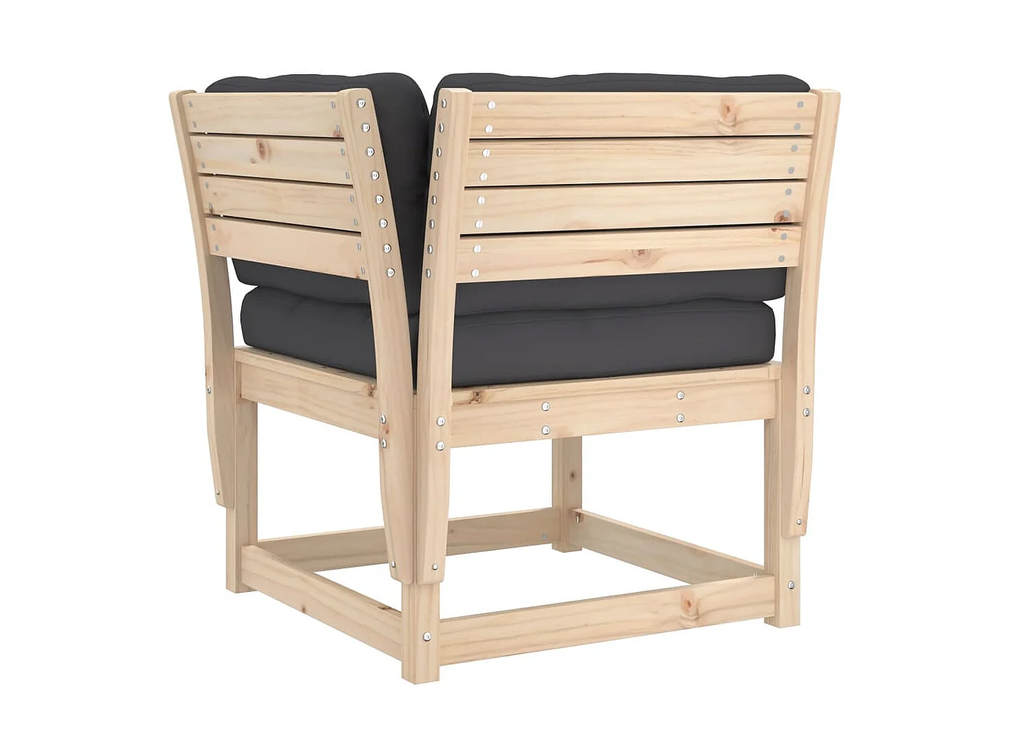 Salon de jardin 4 pcs avec coussins Bois de pin massif