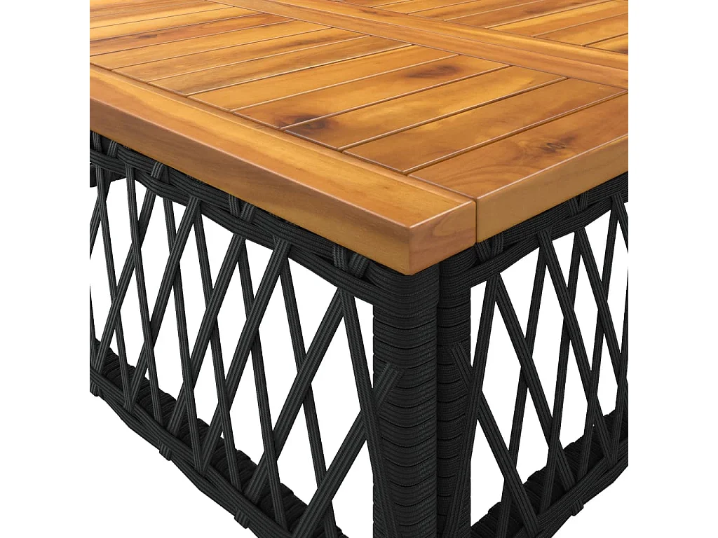 Canapés de jardin 2 pcs avec coussins Noir Résine tressée