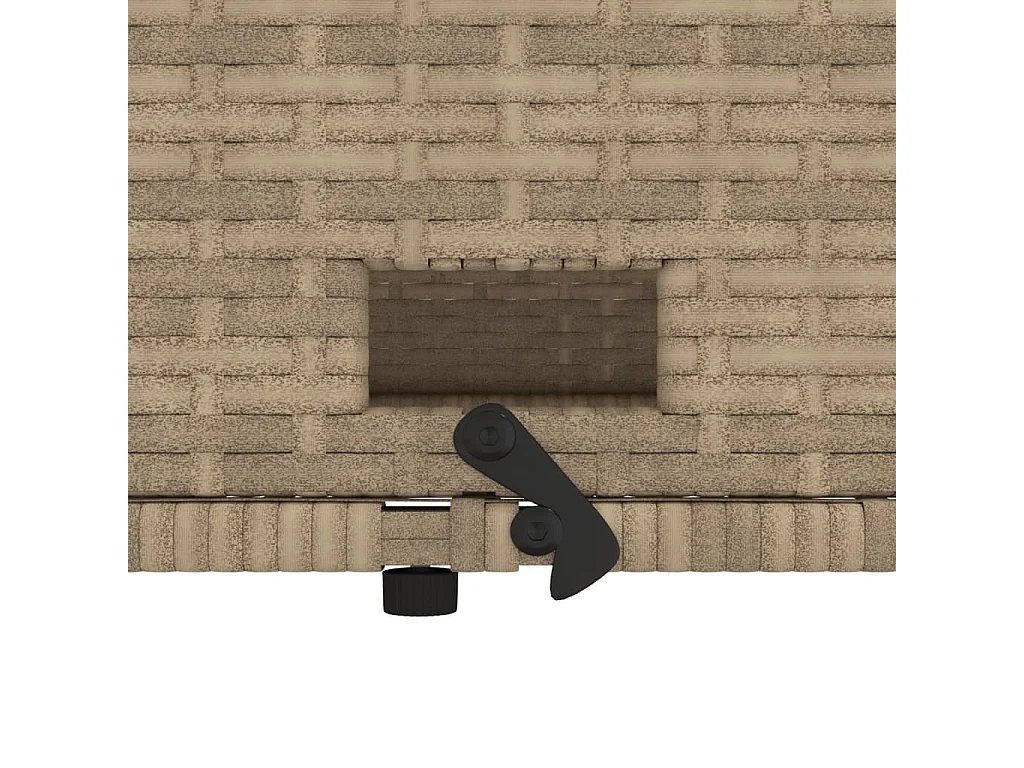 Canapé de jardin avec coussins 2 places beige résine tressée