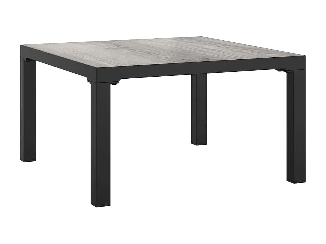 Salon de jardin 8 pcs noir et gris résine tressée