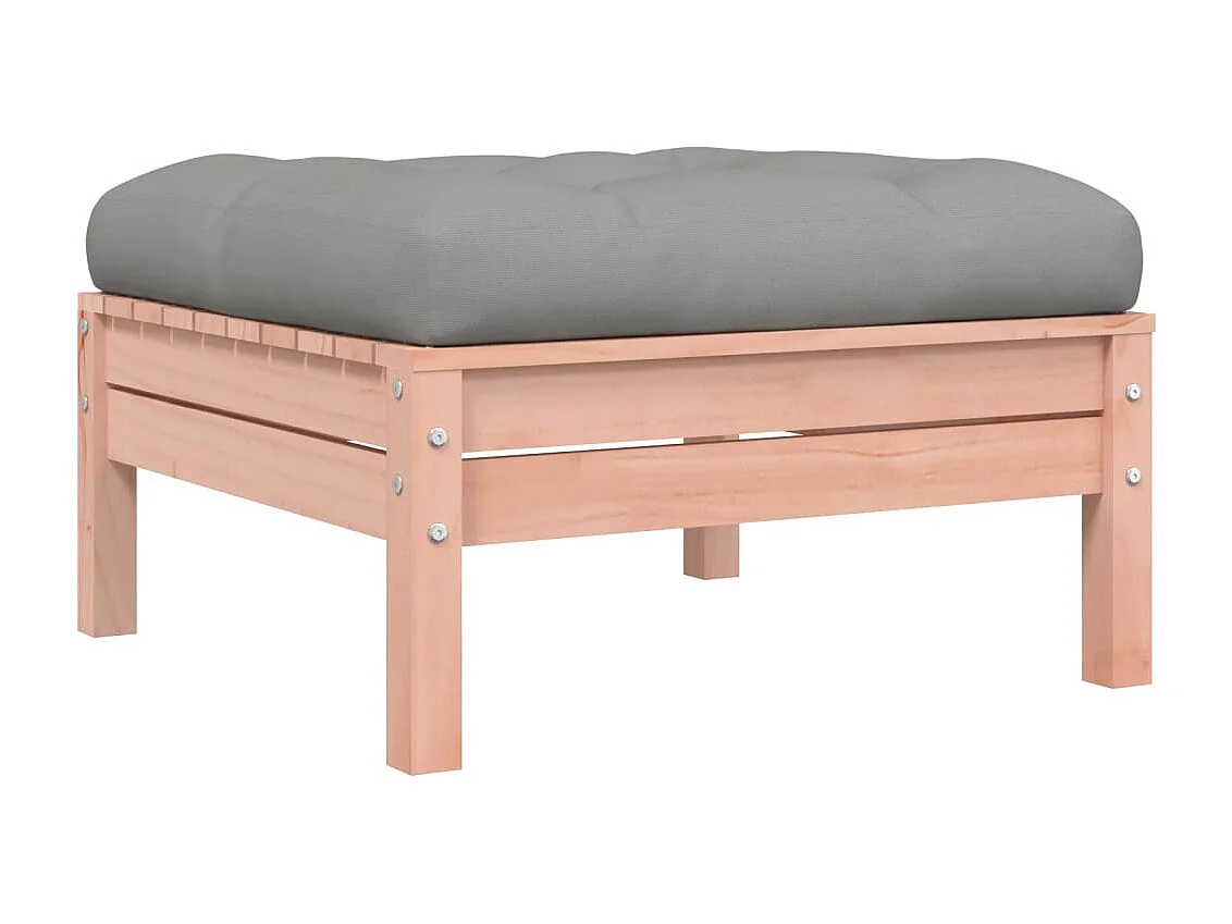 Salon de jardin 6 pcs et coussins bois massif sapin de douglas