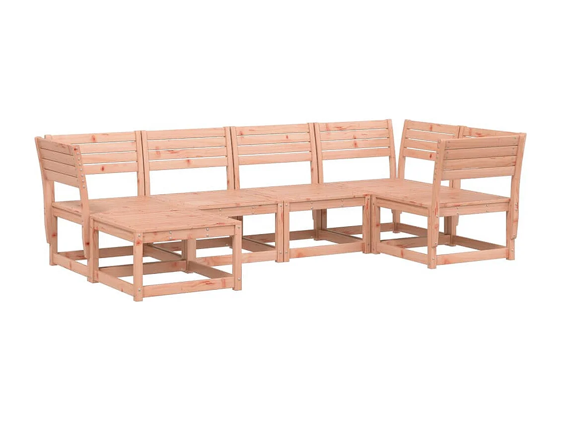 Salon de jardin 6 pcs bois massif douglas