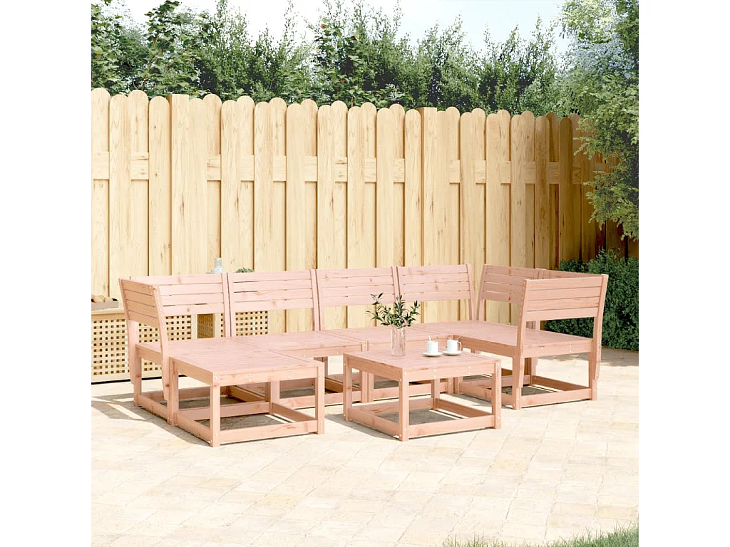 Salon de jardin 6 pcs bois massif douglas