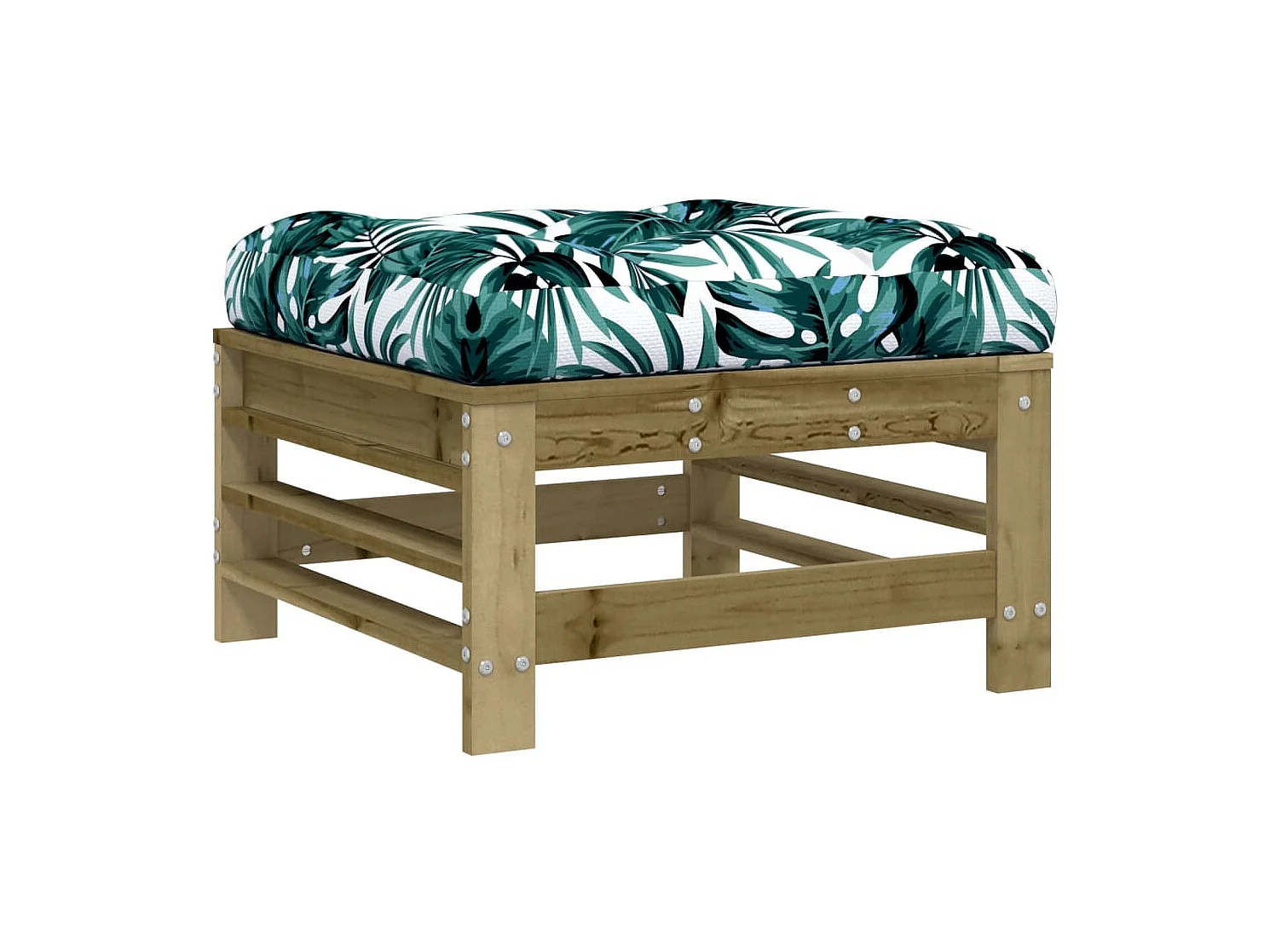 Salon de jardin 8 pcs avec coussins bois de pin imprégné