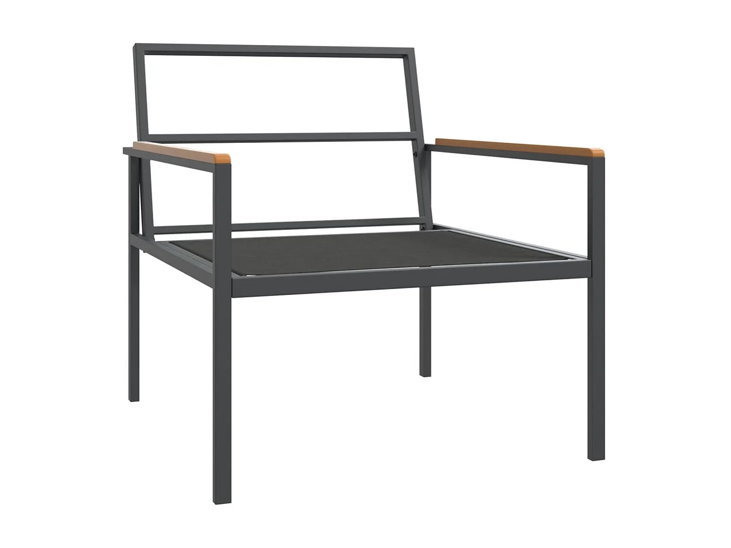 Salon de jardin avec coussins 3 pcs anthracite acier