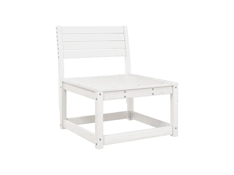 Canapé de jardin blanc bois de pin massif