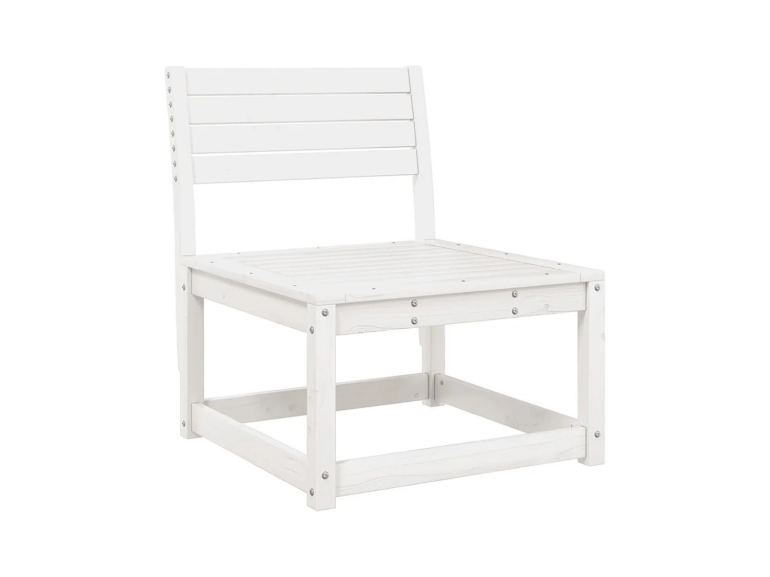 Canapé de jardin blanc bois de pin massif