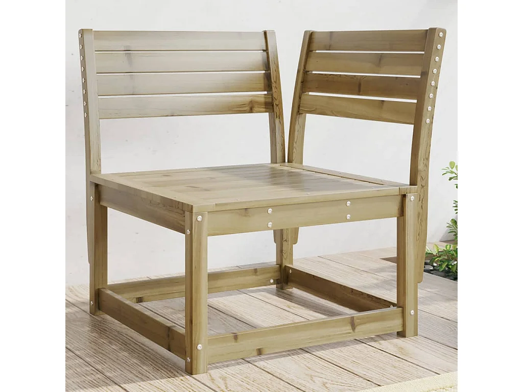 Canapé d'angle de jardin a73x73x78 bois de pin imprégné