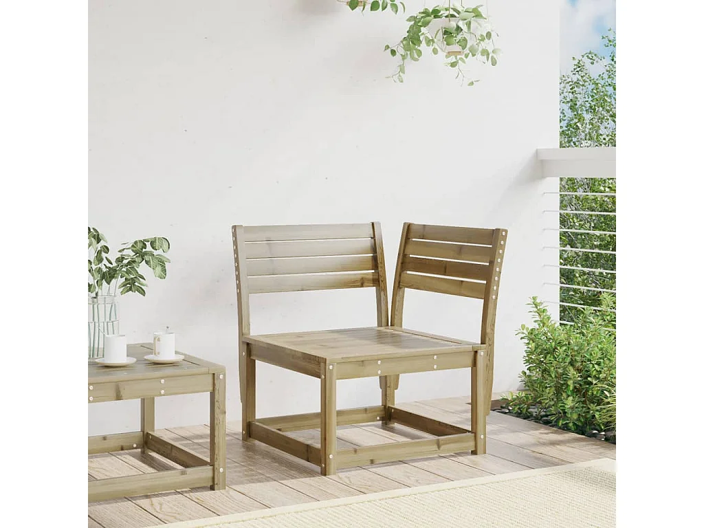 Canapé d'angle de jardin a73x73x78 bois de pin imprégné