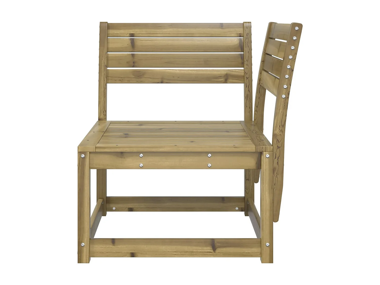 Canapé d'angle de jardin a73x73x78 bois de pin imprégné