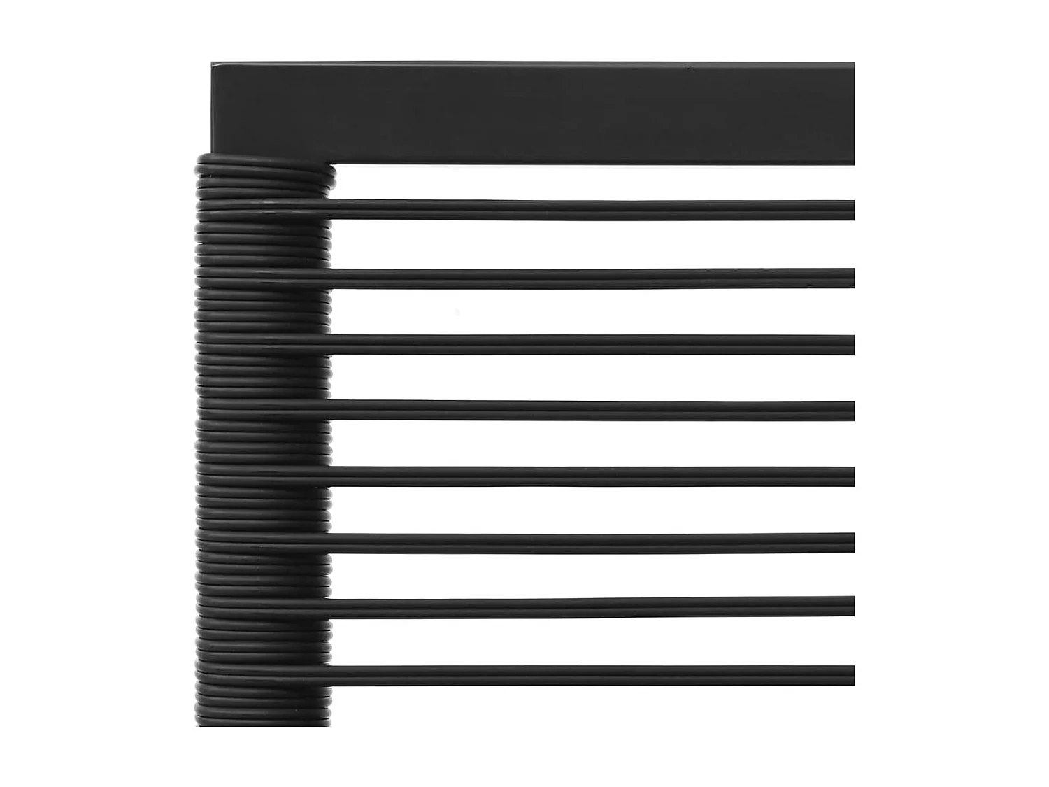 Salon de jardin 7 pcs noir et gris résine tressée