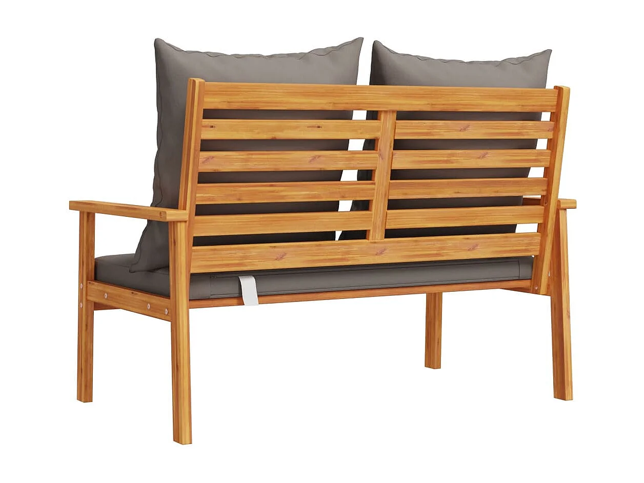 Canapé de jardin 120cm avec coussin bois d'acacia massif