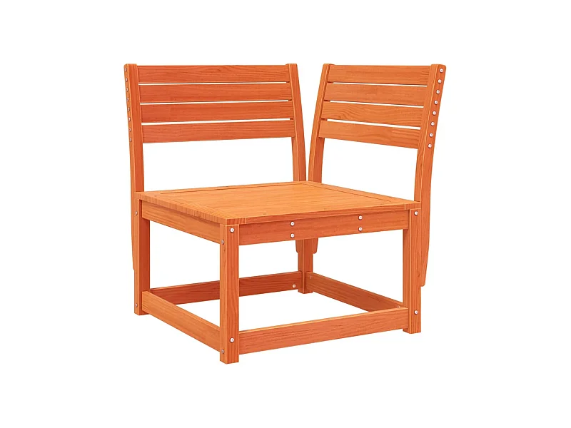 Canapé d'angle de jardin marron 73x73x78 bois pin massif