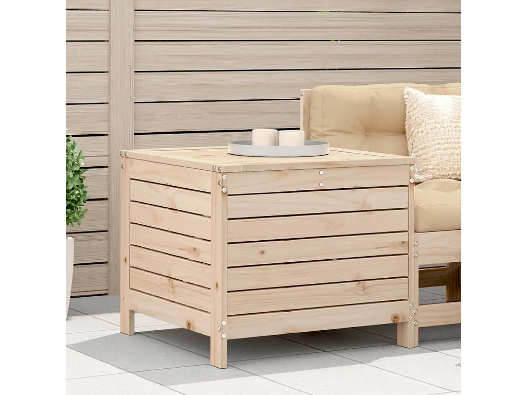 Repose-pied de jardin 62x63,5x53,5 bois de pin massif