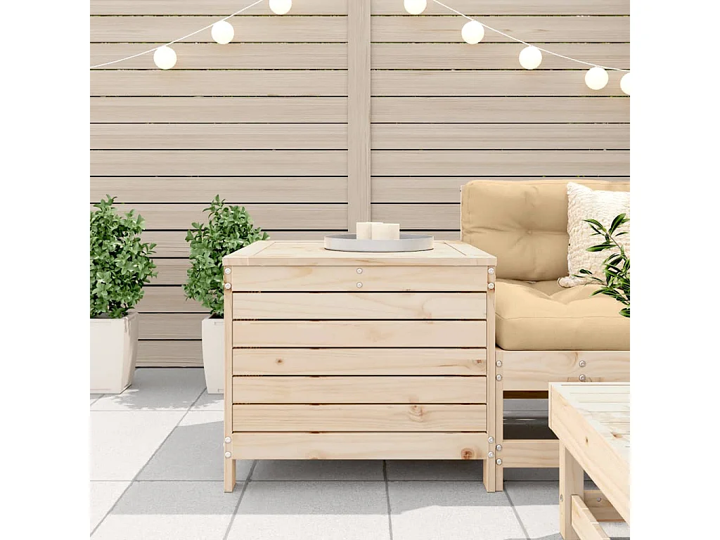 Repose-pied de jardin 62x63,5x53,5 bois de pin massif