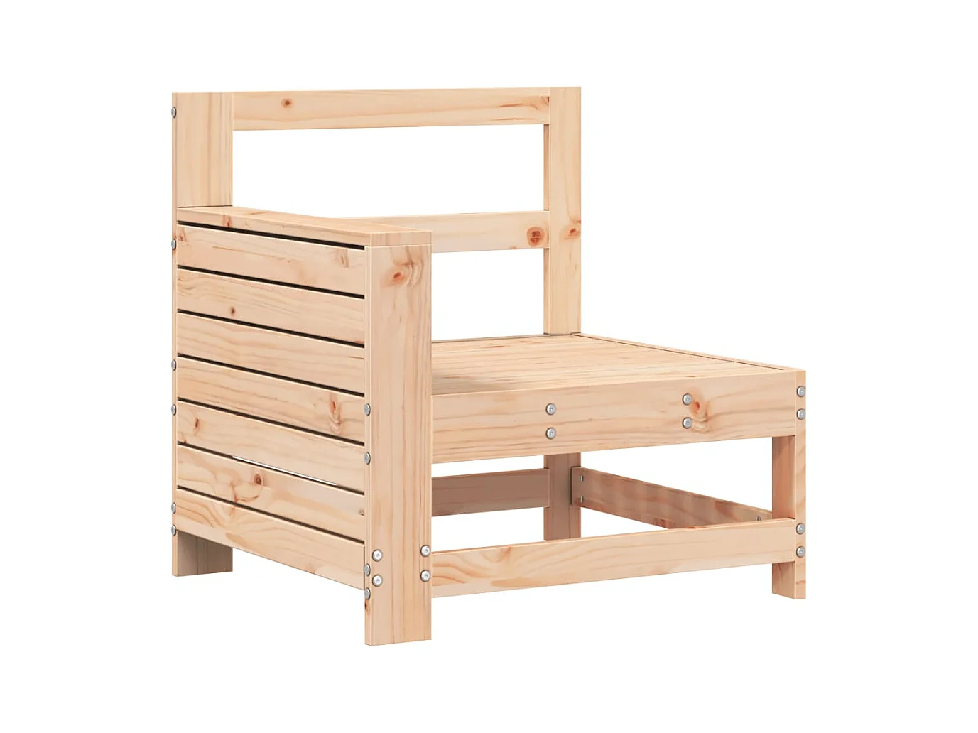 Canapé de jardin accoudoir 69x62x70,5 bois massif de pin