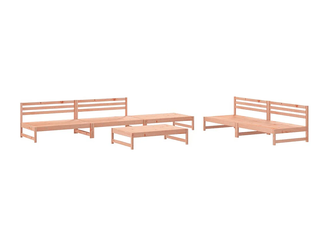 Salon de jardin 6 pcs bois massif douglas
