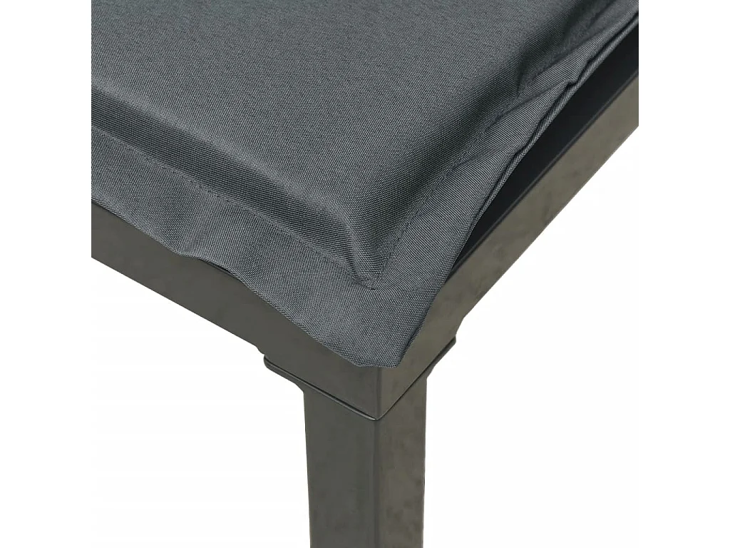 Salon de jardin 5 pcs noir et gris résine tressée