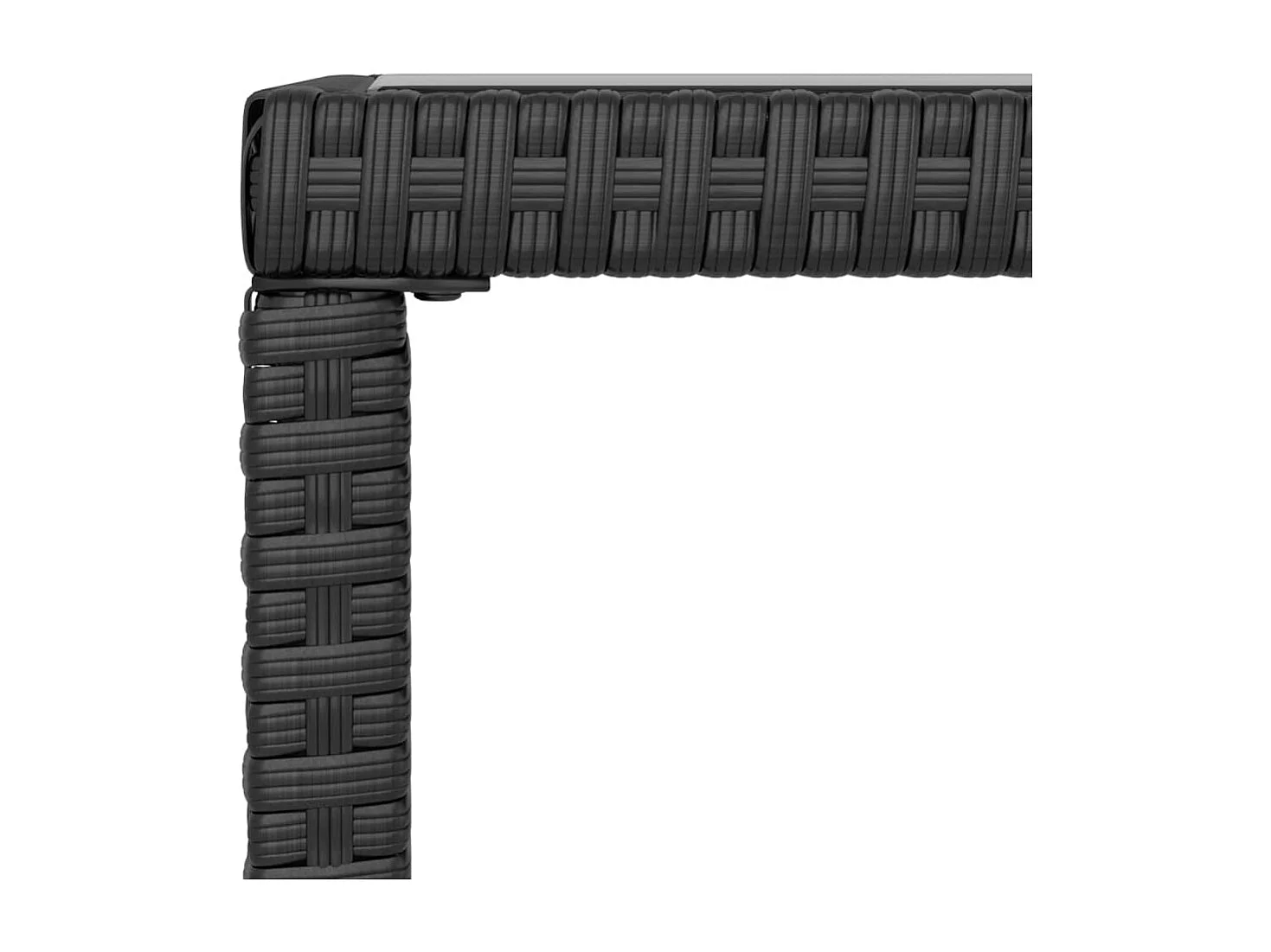 Salon de jardin 4 pcs avec coussins Noir Résine tressée