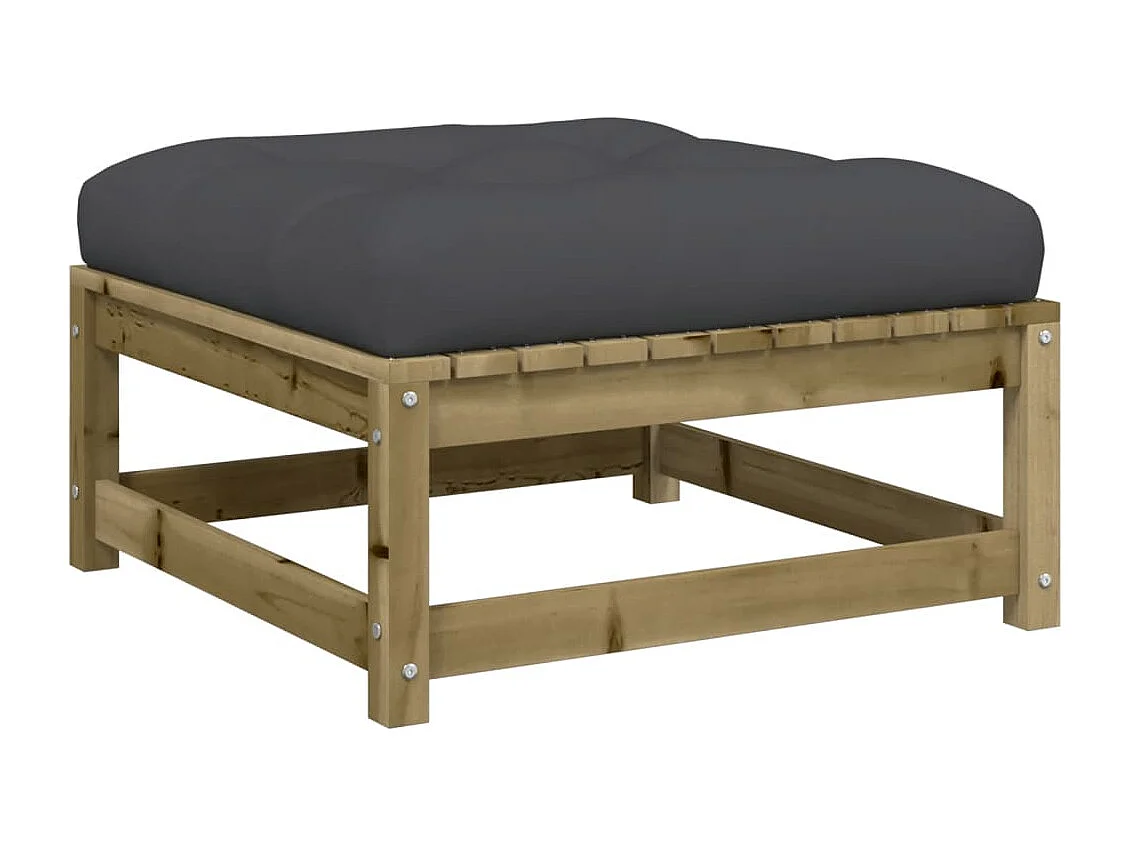 Salon de jardin 8 pcs avec coussins bois de pin imprégné