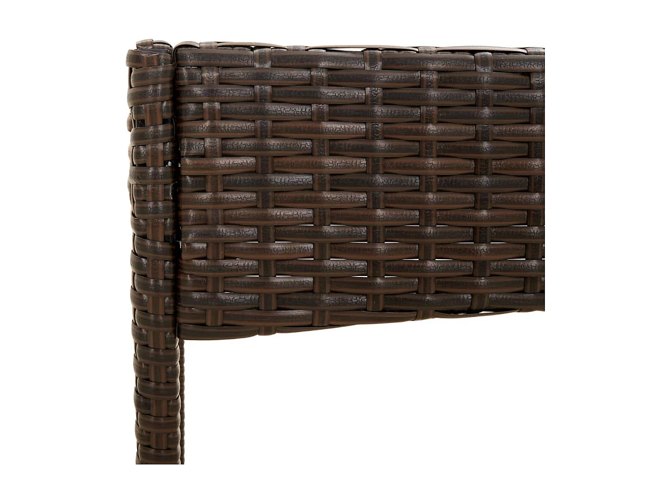 Salon de jardin 4 pcs avec coussins Marron Résine tressée