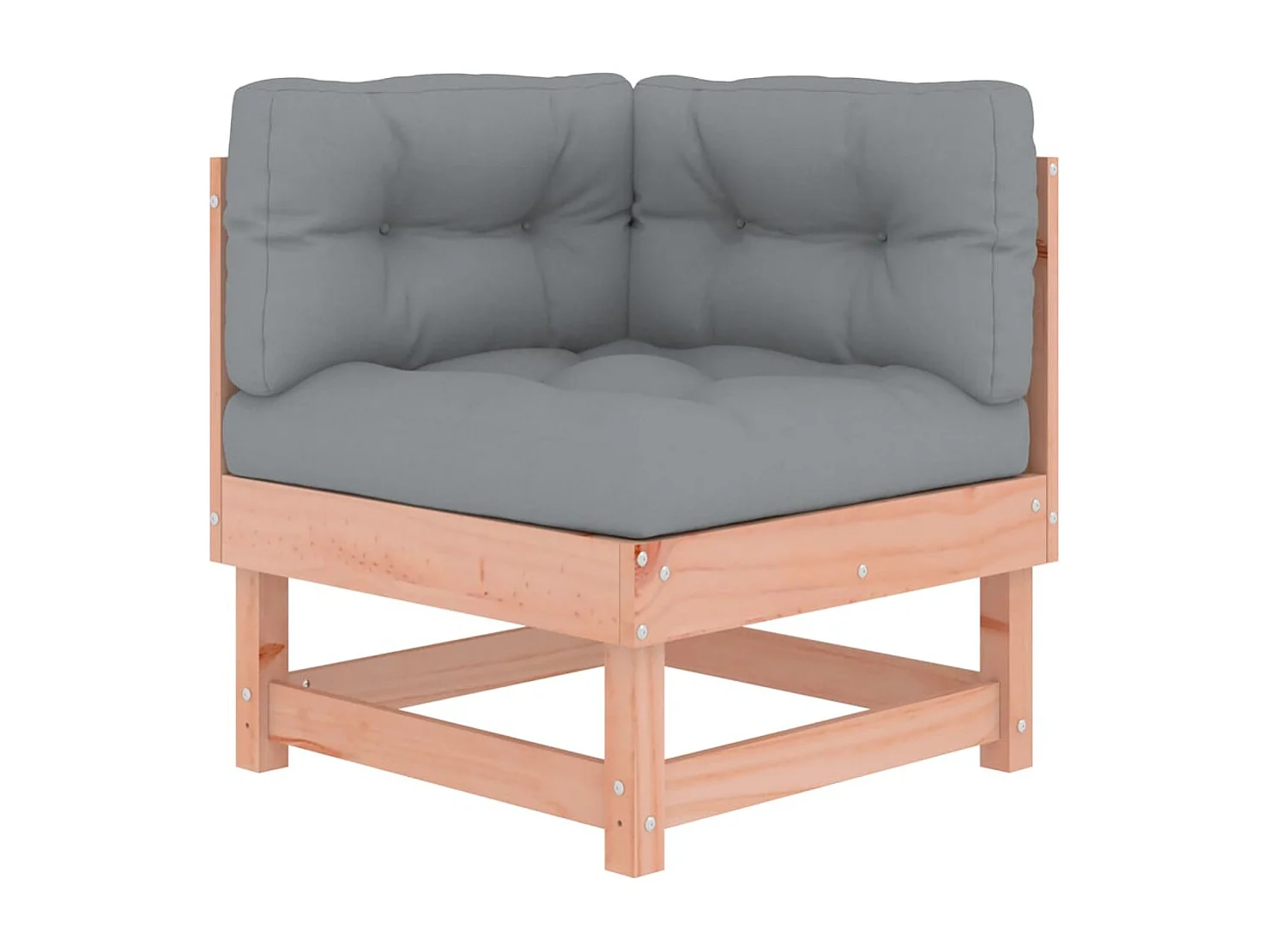 Salon de jardin 6 pcs avec coussins bois massif Douglas