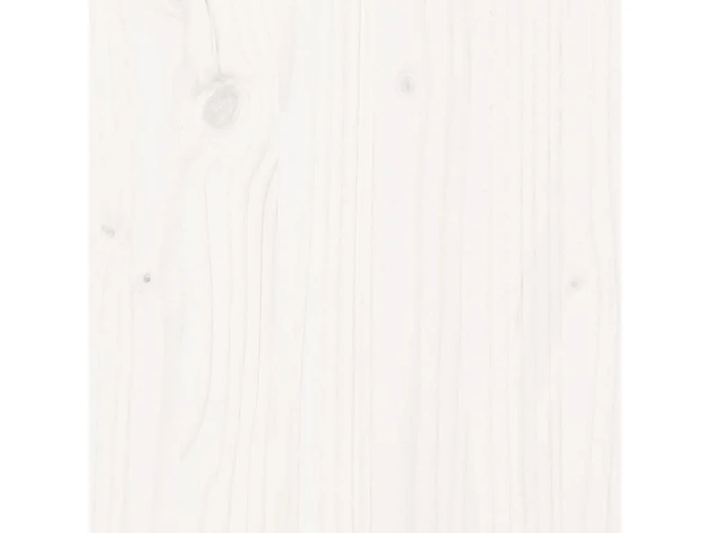 Salon de jardin 3 pcs blanc bois de pin massif