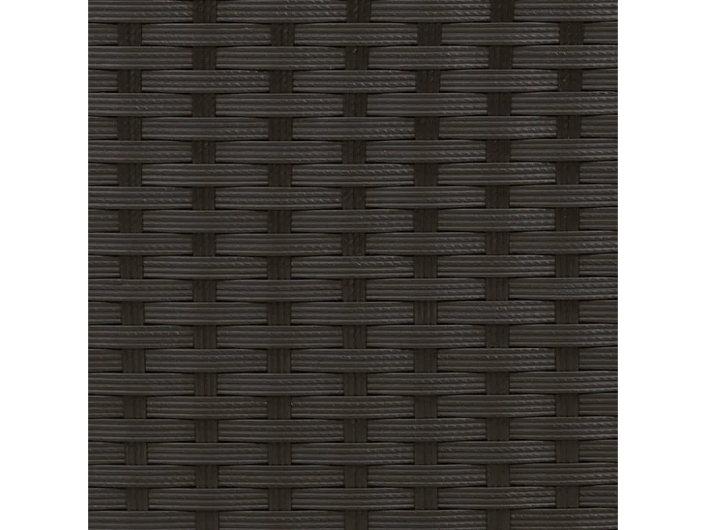 Canapé de jardin 2 places avec tabourets noir résine tressée