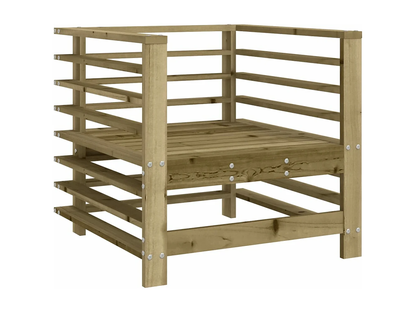 Salon de jardin 7 pcs bois de pin imprégné