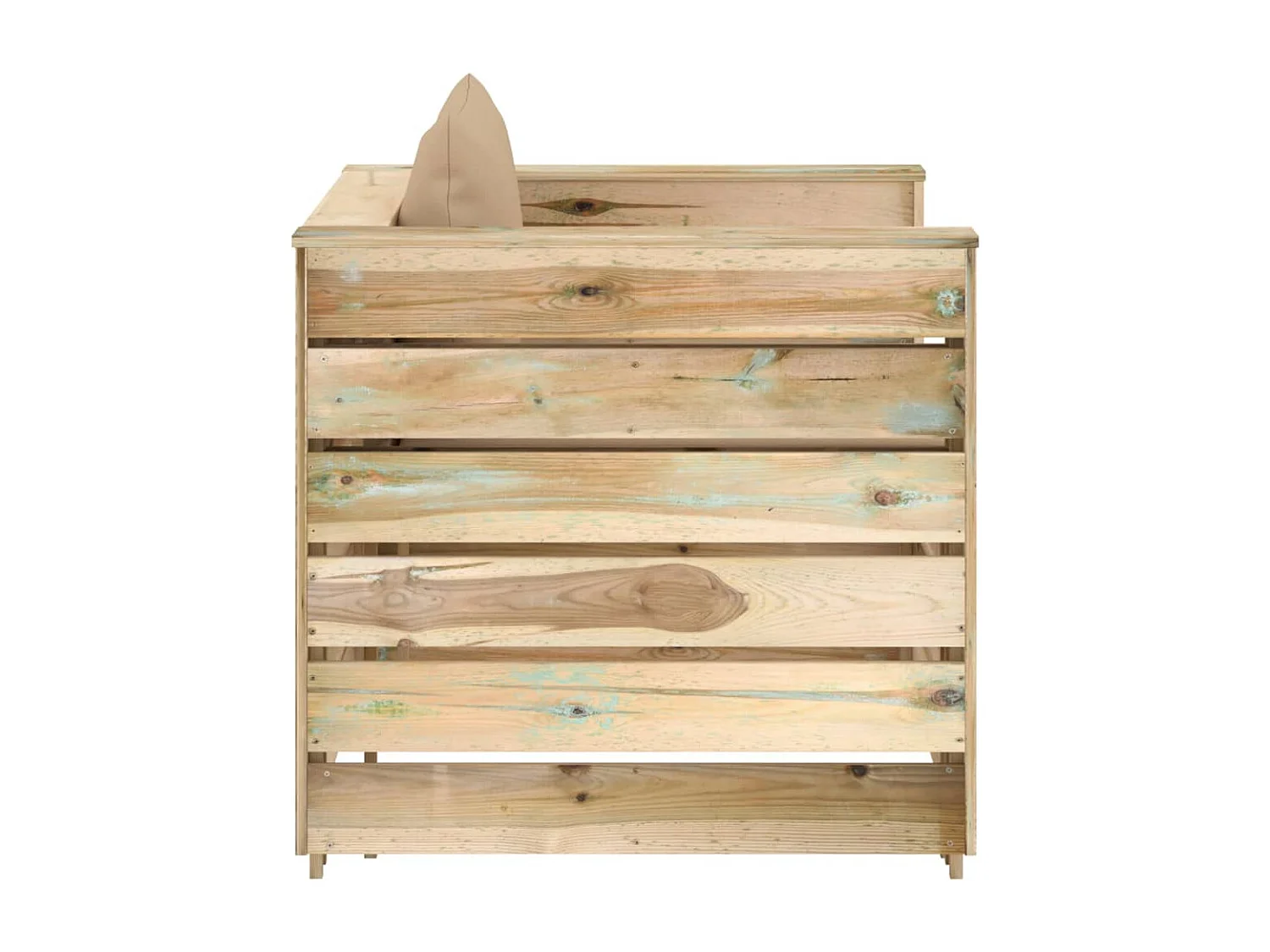 Salon de jardin 2 pcs avec coussins Bois imprégné de vert