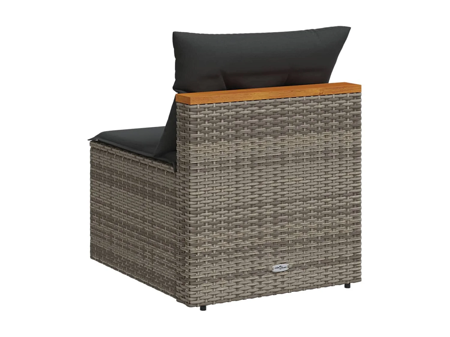 Canapés de jardin sans accoudoirs avec coussins 2 pcs gris