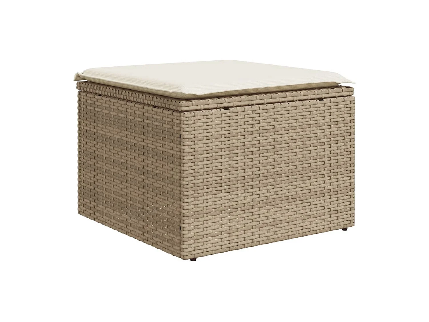 Salon de jardin avec coussins 6 pcs beige résine tressée