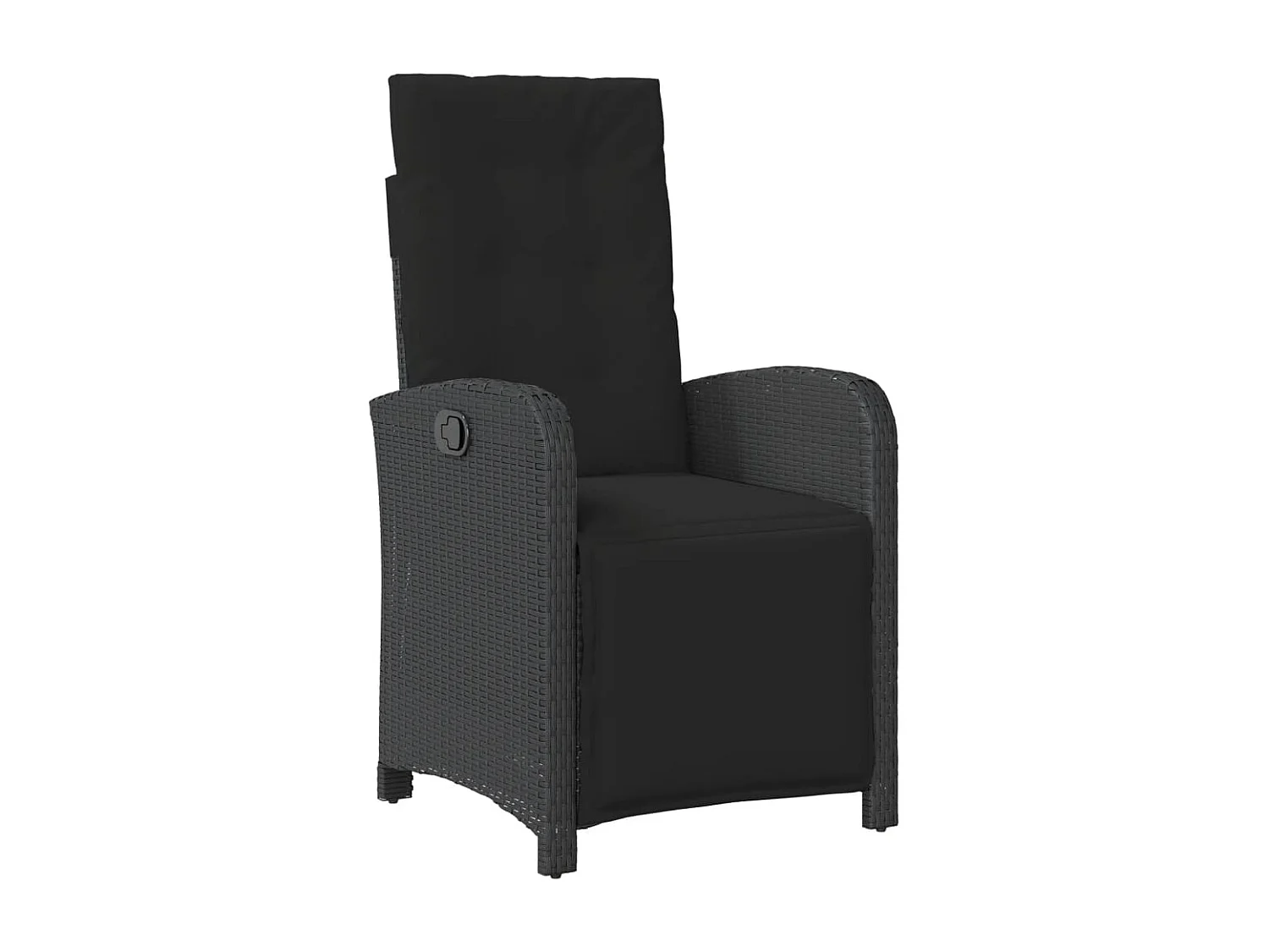 Ensemble à manger de jardin 4 pcs avec coussins noir