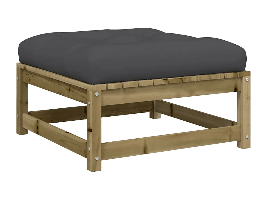 Salon de jardin 7 pcs avec coussins bois de pin imprégné