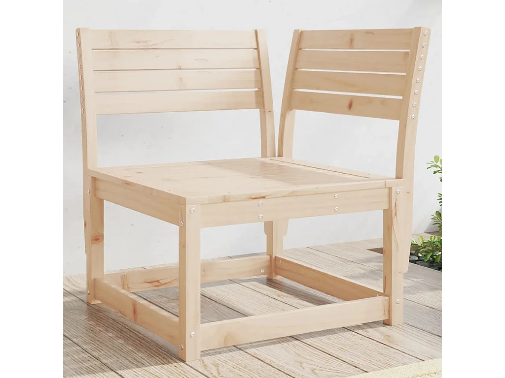 Canapé d'angle de jardin 73x73x78 bois pin massif