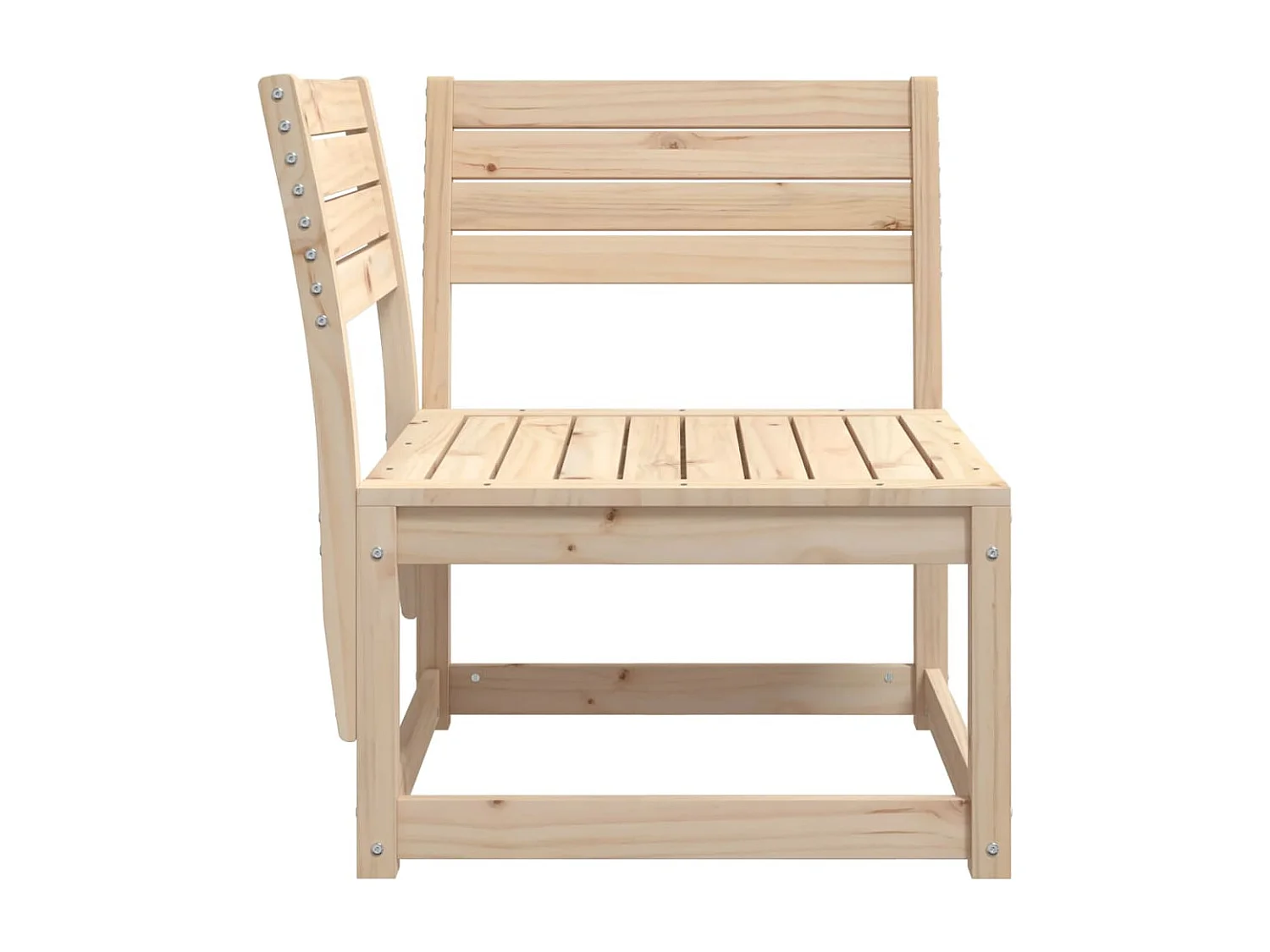 Canapé d'angle de jardin 73x73x78 bois pin massif