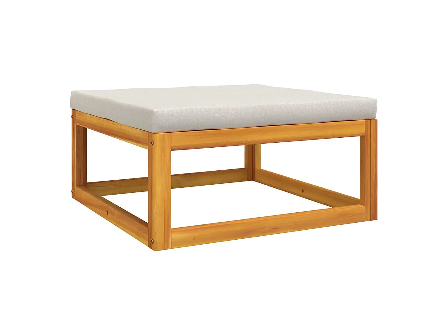 Salon de jardin 12 pcs avec coussins gris clair bois massif