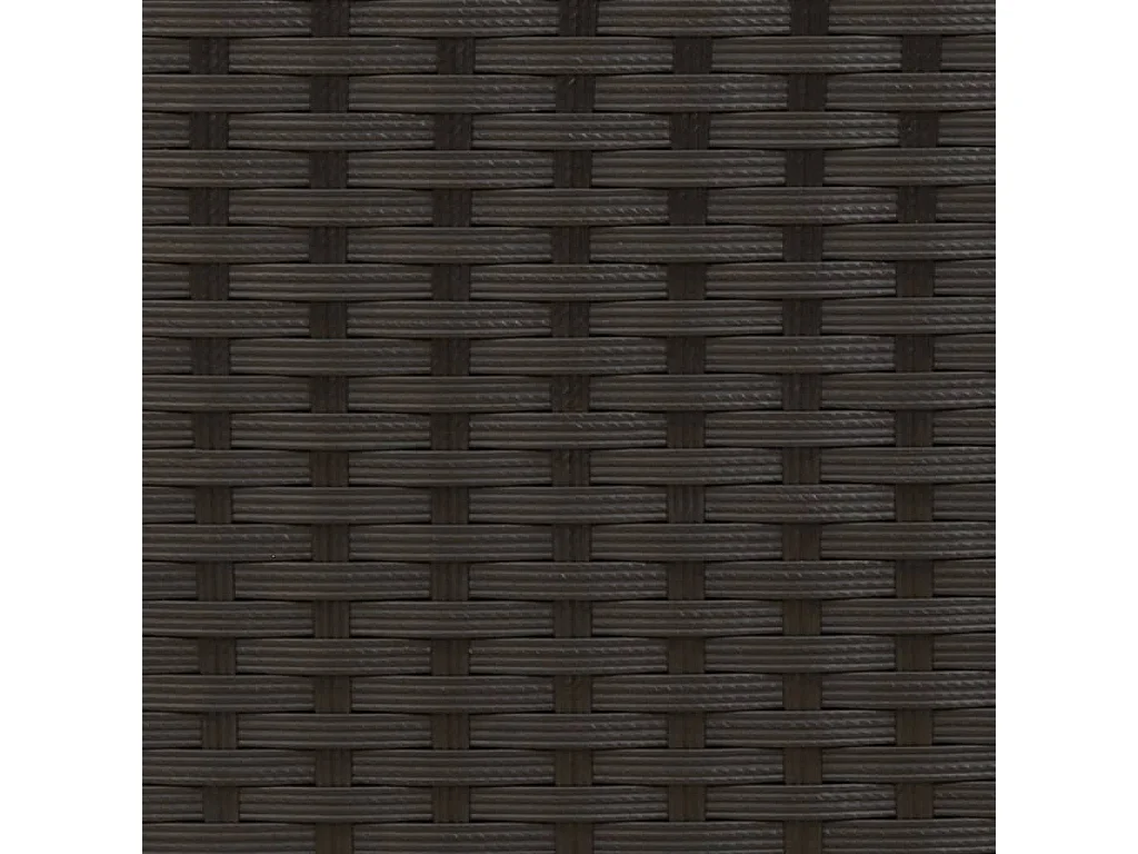 Canapé de jardin 2 places avec tabourets noir résine tressée