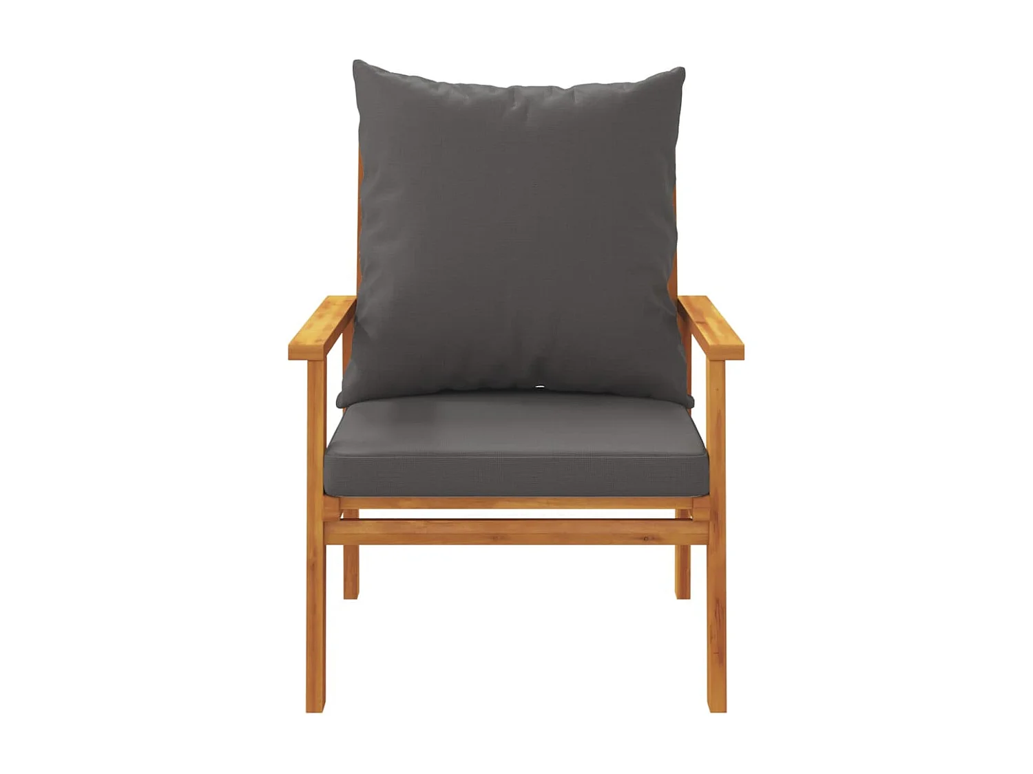 Salon de jardin 3 pcs avec coussins bois massif d'acacia